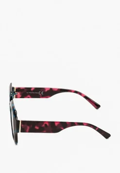 Czarno-Niebieskie Kwadratowe Okulary Przeciwsłoneczne z Szerokimi Zausznikami Alectanha