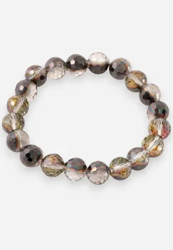 Czarno-Różowa Bransoletka z Koralików Meracelia
