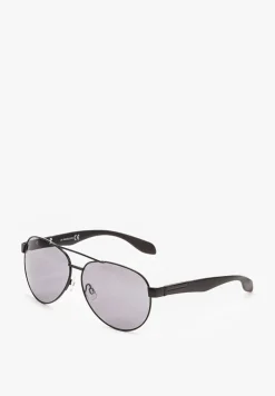 Czarno-Zielone Okulary Przeciwsłoneczne w Stylu Pilotek Tasina