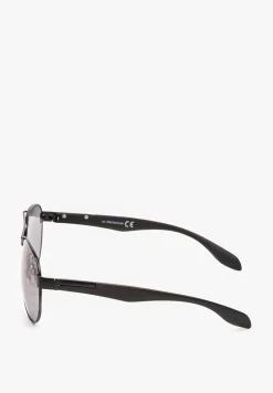 Czarno-Zielone Okulary Przeciwsłoneczne w Stylu Pilotek Tasina