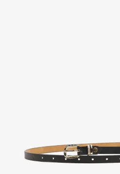 Czarny Casualowy Pasek z Metalową Klamrą Tinonia