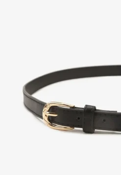 Czarny Klasyczny Wąski Pasek z Klamrą Revandrine