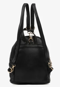 Czarny Mały Plecak Miejski z Pikowaniem Skeralla