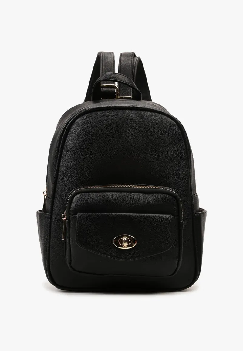 Czarny Mały Plecak w Stylu Casual z Imitacji Skóry Arxena