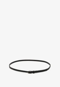 Czarny Pasek Cienki z Metalową Klamrą Narsil