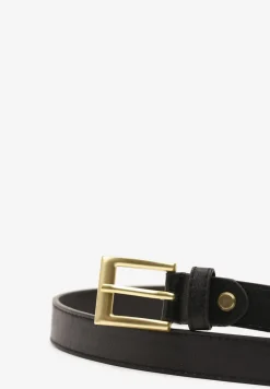 Czarny Pasek Ozdobiony Metalową Klamrą Nairavina