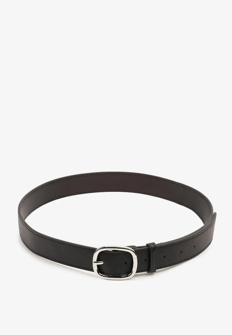 Czarny Pasek Ozdobiony Zaokrągloną Klamrą Pumea