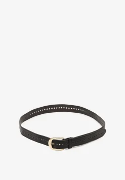 Czarny Pasek Ozdobiony Zaokrągloną Klamrą Nairivian