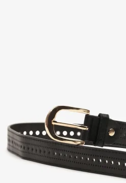 Czarny Pasek Ozdobiony Zaokrągloną Klamrą Nairivian
