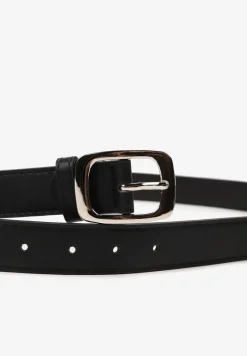 Czarny Pasek z Ekoskóry i Klamerką Verchia