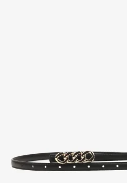 Czarny Pasek z Klamrą Imitującą Łańcuch Uridia