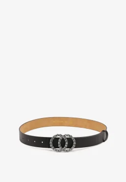 Czarny Pasek ze Zdobioną Klamrą Timalora