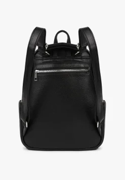 Czarny Pikowany Plecak z Metaliczną Aplikacją Paselitia