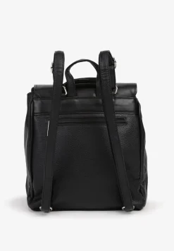 Czarny Plecak Basic z Ozdobnym Frędzlem Vikelin