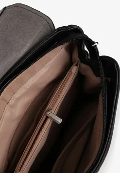 Czarny Plecak Basic z Ozdobnym Frędzlem Vikelin