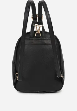 Czarny Plecak na Ramiączkach z Regulacją Wykończony Suwakami Nelsey