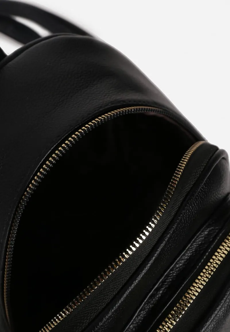 Czarny Plecak na Ramiączkach z Regulacją Wykończony Suwakami Nelsey