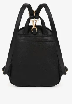 Czarny Plecak Ozdobiony Delikatnym Tłoczeniem Arseki