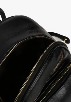 Czarny Plecak Ozdobiony Suwakami z Odpinanymi Paskami z Regulacją Nelmira