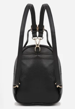 Czarny Plecak Pikowany z Odpinanymi Paskami z Regulacją Zapinany na Suwak Nenatia