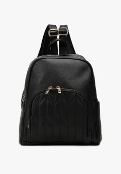 Czarny Plecak z Ekoskóry na Regulowanych Szelkach Artema