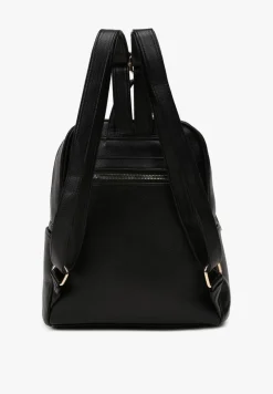 Czarny Plecak z Ekoskóry na Regulowanych Szelkach Artema