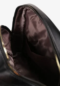 Czarny Plecak z Ekoskóry na Regulowanych Szelkach Artema