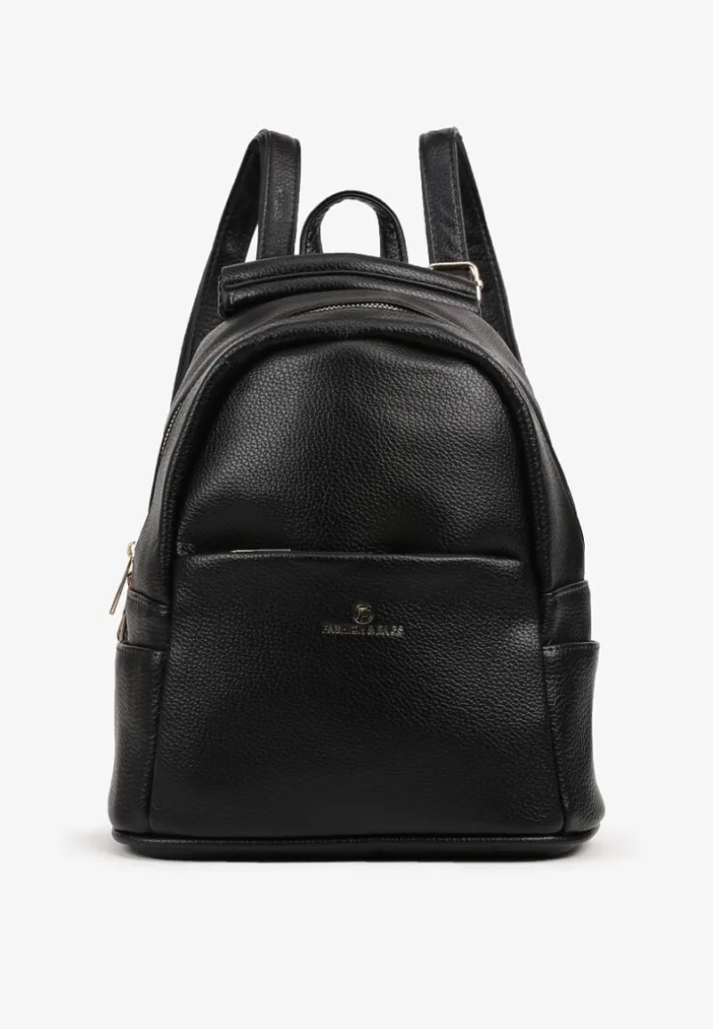 Czarny Plecak z Metalicznym Napisem Elisalla