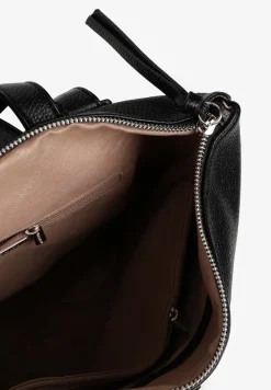 Czarny Plecak z Ozdobnym Suwakiem Rivzedi