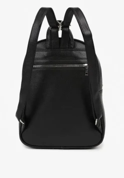 Czarny Trapezowy Plecak z Suwakiem z Frędzlami Idassea