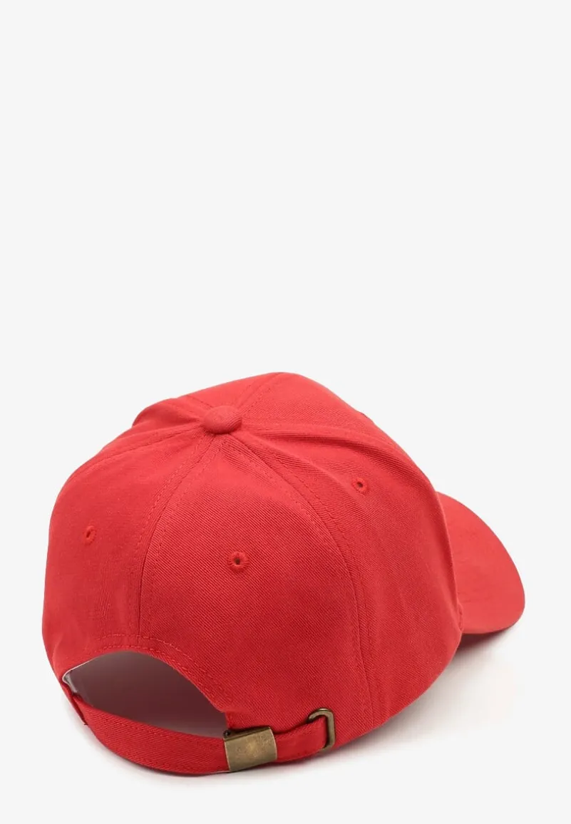 Czerwona Regulowana Czapka z Daszkiem z Bawełny Taniritia