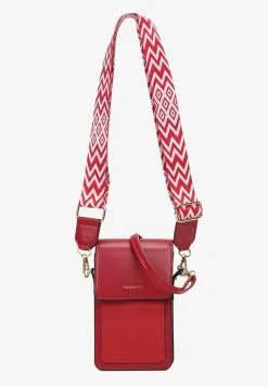 Czerwona Torebka-Portfel z Odpinanym Paskiem i Kieszonkami Isamille