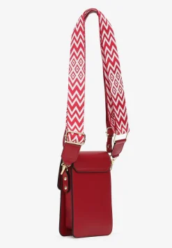 Czerwona Torebka-Portfel z Odpinanym Paskiem i Kieszonkami Isamille