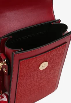 Czerwona Torebka-Portfel z Odpinanym Paskiem i Kieszonkami Isamille