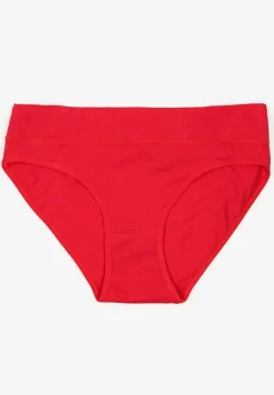 Czerwone Bawełniane Majtki o Kroju Fig Conevia
