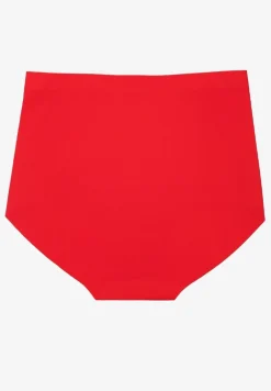 Czerwone Bezszwowe Majtki High Waist Navorila