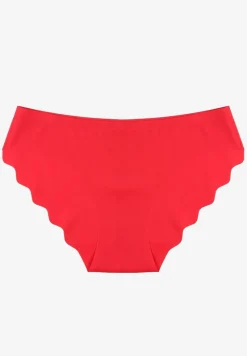 Czerwone Majtki Figi o Bezszwowym Wykończeniu Dolitia