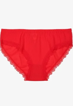 Czerwone Majtki Typu Figi z Koronką Ranlla