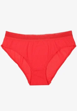 Czerwone Majtki Typu Figi z Koronką Tirwia
