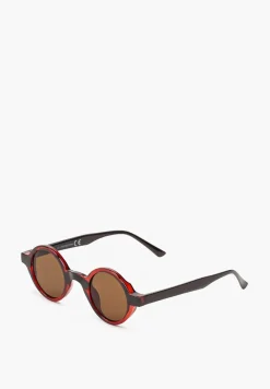 Czerwone Okrągłe Okulary Przeciwsłoneczne Tinamaris