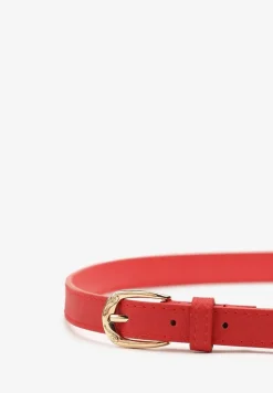 Czerwony Klasyczny Wąski Pasek z Klamrą Revandrine