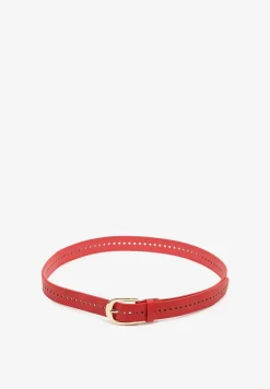 Czerwony Pasek Ozdobiony Zaokrągloną Klamrą Nairivian