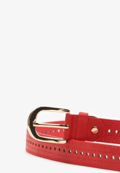 Czerwony Pasek Ozdobiony Zaokrągloną Klamrą Nairivian