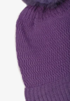 Fioletowa Czapka Ozdobiona Pomponem Kulame