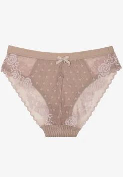 Fioletowe Majtki Figi z Koronkowymi Wstawkami Rantte