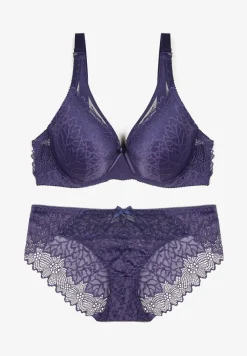 Fioletowy 2-częściowy Komplet z Biustonoszem i Majtkami Ophani