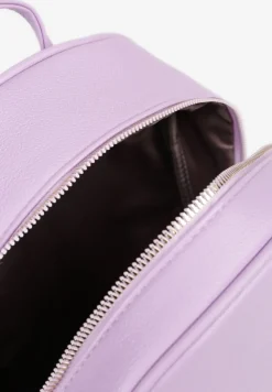 Fioletowy Mały Plecak Trapezowy Zdobiony Aplikacją Paseriela