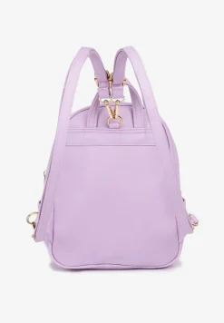 Fioletowy Plecak na Suwak Wykończony Regulowanymi Odpinanymi Paskami Nelda