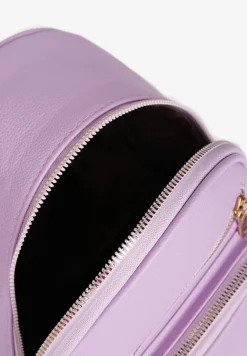 Fioletowy Plecak na Suwak Wykończony Regulowanymi Odpinanymi Paskami Nelda