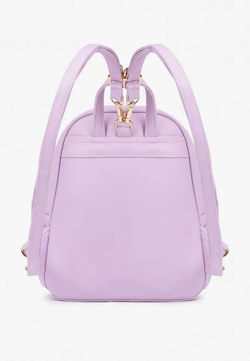 Fioletowy Plecak Ozdobiony Delikatnym Tłoczeniem Arseki